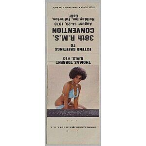 Vintage Matchbook Cover RMS 38th Convention 1978 Fullerton CA Model Photo